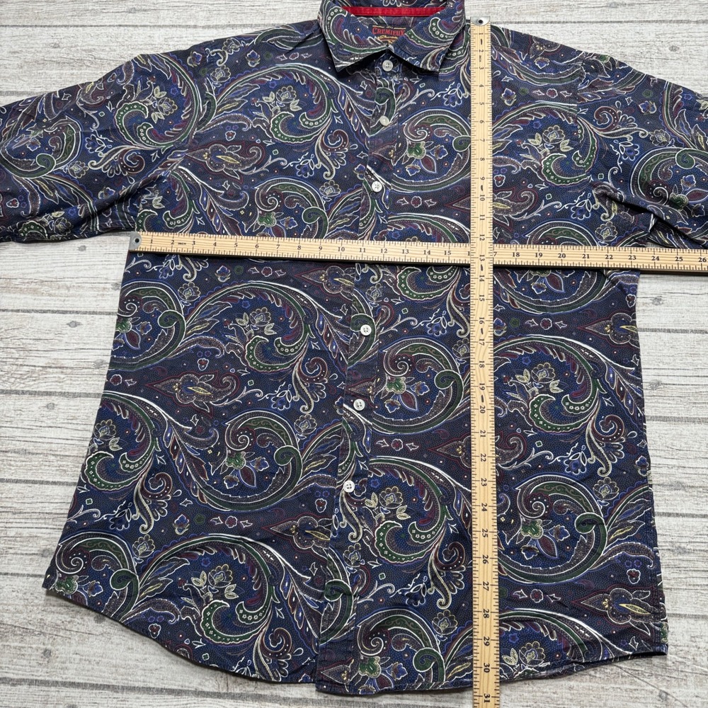 Cremieux Premium Shirt Mens XL Multicolor Paisley Cotton Button Down Long Sleeve - Picture 3 of 4
